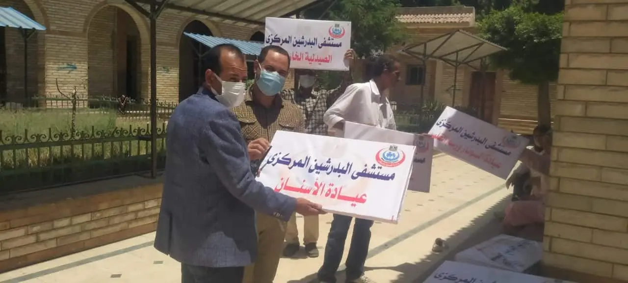 أبو شنب: رفع 150 طن مخلفات من مدينة البدرشين وقراها .. جولة تفقدية بالمستشفى المركزى
