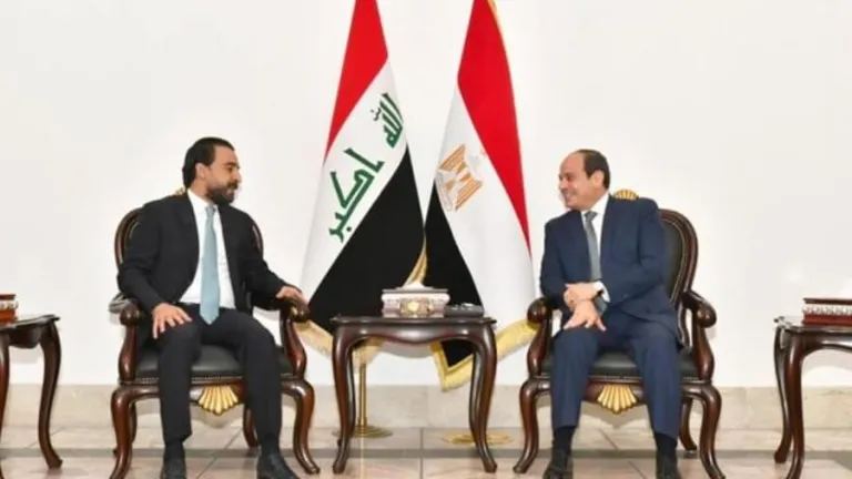 السيسى يلتقى برئيس مجلس النواب العراقى .. يؤكد علي قوة ومتانة العلاقات المصرية العراقية