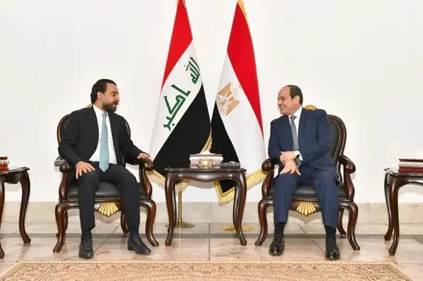 السيسى يلتقى برئيس مجلس النواب العراقى .. يؤكد علي قوة ومتانة العلاقات المصرية العراقية