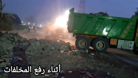 الجزاء من جنس العمل .. ضبط سيارة نقل قبل إلقاءها مخلفات الرتش بنهر الطريق بأوسيم .. إستخدامها في رفع ١٣٠ نقلة مخلفات