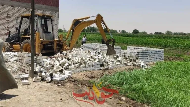 الجيزة : إزالة حالات بناء مخالفه فى كل من  "جنوب الجيزة والهرم والبدرشين والعياط" (صور)