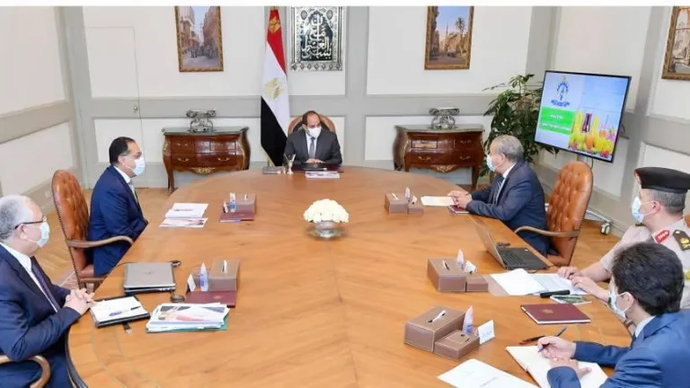 السيسى يوجهه بتوفير السلع الغذائية الاساسية .. يستعرض خطط تطوير شركتي "قها" و"إدفينا"