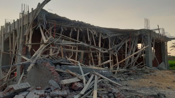 الجيزة: إزالة 11 حالة بناء مخالف وتعديات على الاراضى الزراعية منهم منزلين بالحوامدية واخر بالبدرشين