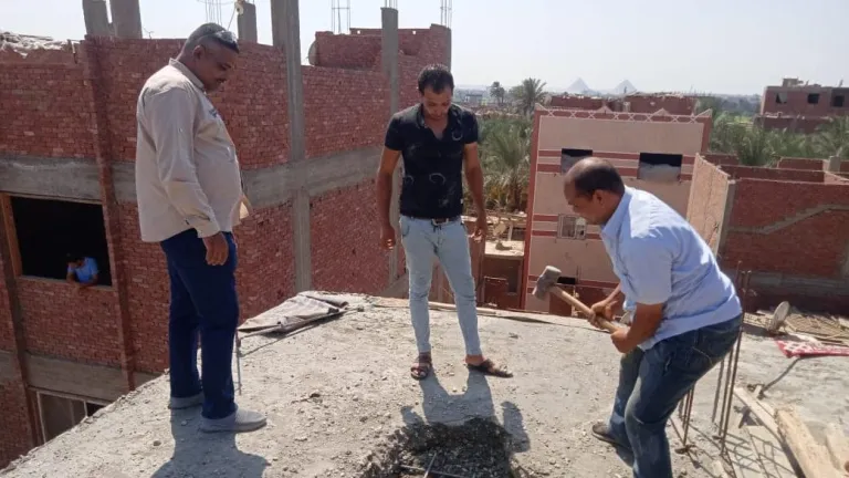 محافظة الجيزة: إزالة 16 حاله بناء مخالف وتعديات على أراضي زراعية وأملاك دولة بهذه المراكز.. منها ابو النمرس والبدرشين
