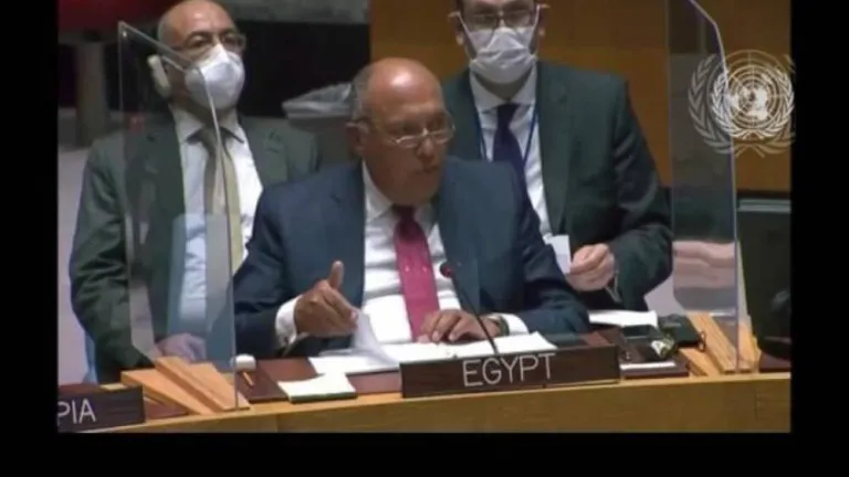 شكرى: في حالة عدم التوصل لاتفاق .. لا يوجد امامنا سوى ان نحمى حقنا الأصيل فى الحياة