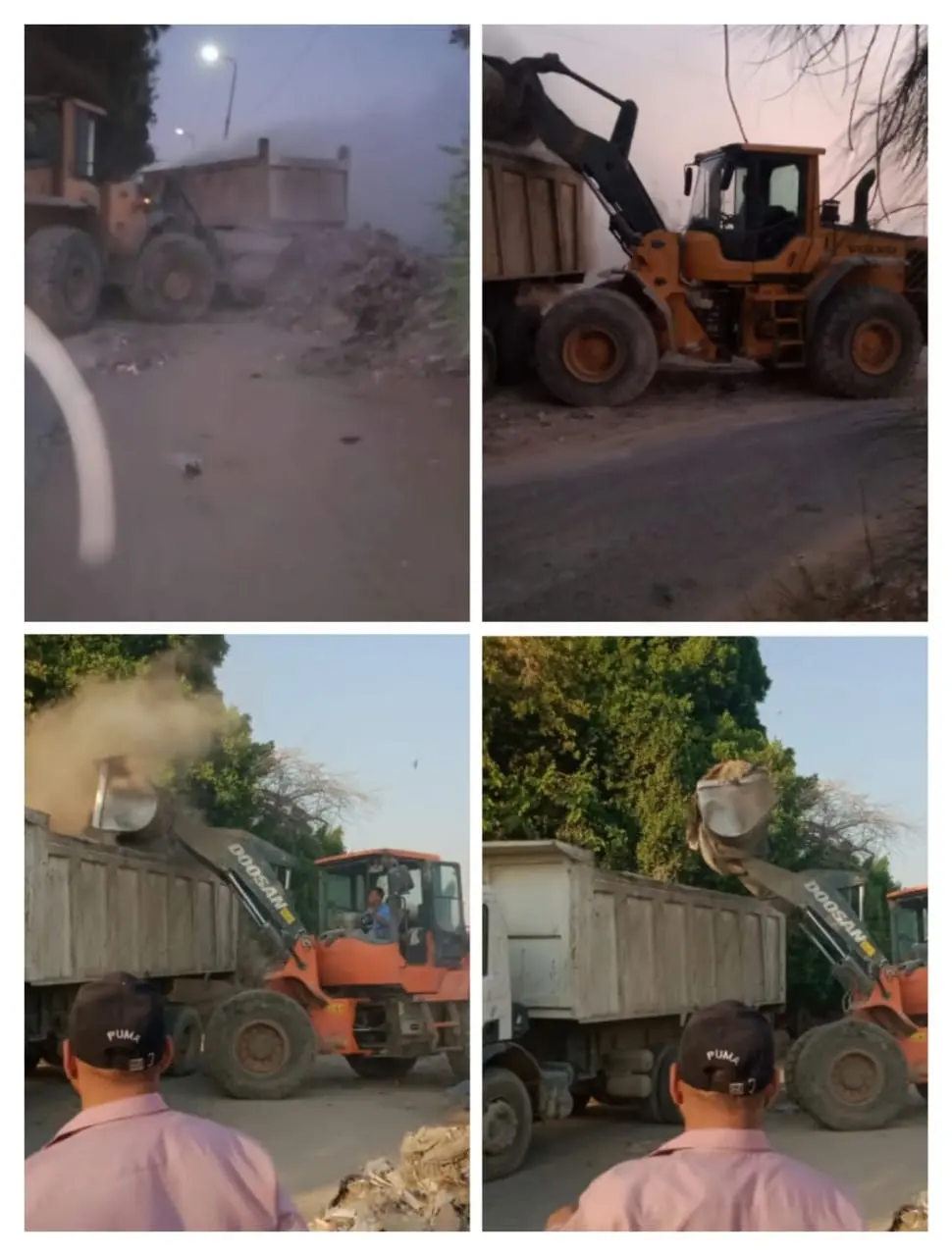 الجيزة: ترفع ١٥٠٠ طن مخلفات مبانى ورتش بطريق أبوصير بمدينة الحوامديه