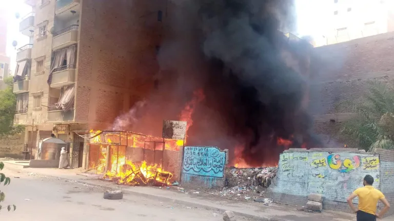 اندلاع حريق في قطعة أرض بالمنيب .. الحماية المدنية تتمكن من الاخماد
