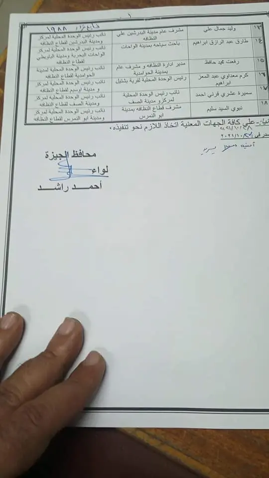 الف مبروك .. رفعت حافظ نائباً لرئيس مدينة الحوامدية