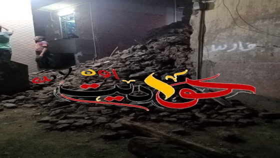 شاهد بالفيديو والصور .. انهيار منزل فى الحوامدية .. الاهالى يستغيثون من عدم رفع الانقاض لغلق الشارع .. رئيس المدينة يرد