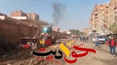 ازاله التعديات بطول حرم السكه الحديد بمركز أوسيم