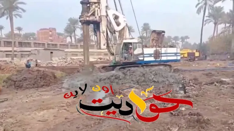 بدء انشاء كوبري للسيارات بمزلقان السكه الحديد بمركز أبو النمرس