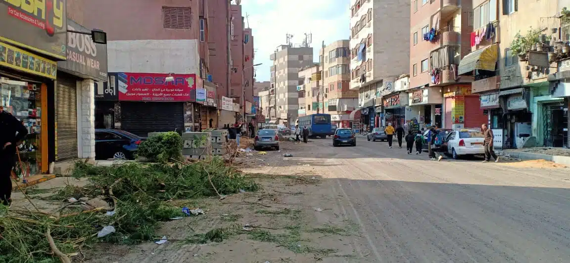 محافظة الجيزة تبدأ اعمال تطوير شارع المدبح بحي جنوب