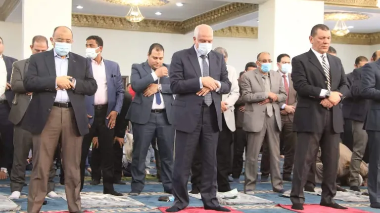 وزيرا الأوقاف والتنمية المحلية ومفتي الجمهورية ومحافظ الجيزة يفتتحون مسجد السيدة خديجة بنت خويلد بأكتوبر