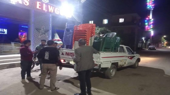 عقب الافطار لرفع اشغالات: الجيزة تشن حملات مسائية على المقاهى بهذه المناطق .. منهم الحوامدية