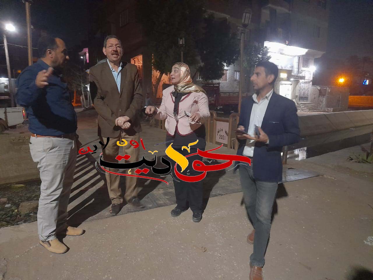 شاهد بالصور .. جمعية شباب ام خنان تصطحب رئيس مدينة الحوامدية فى جولة داخل القرية