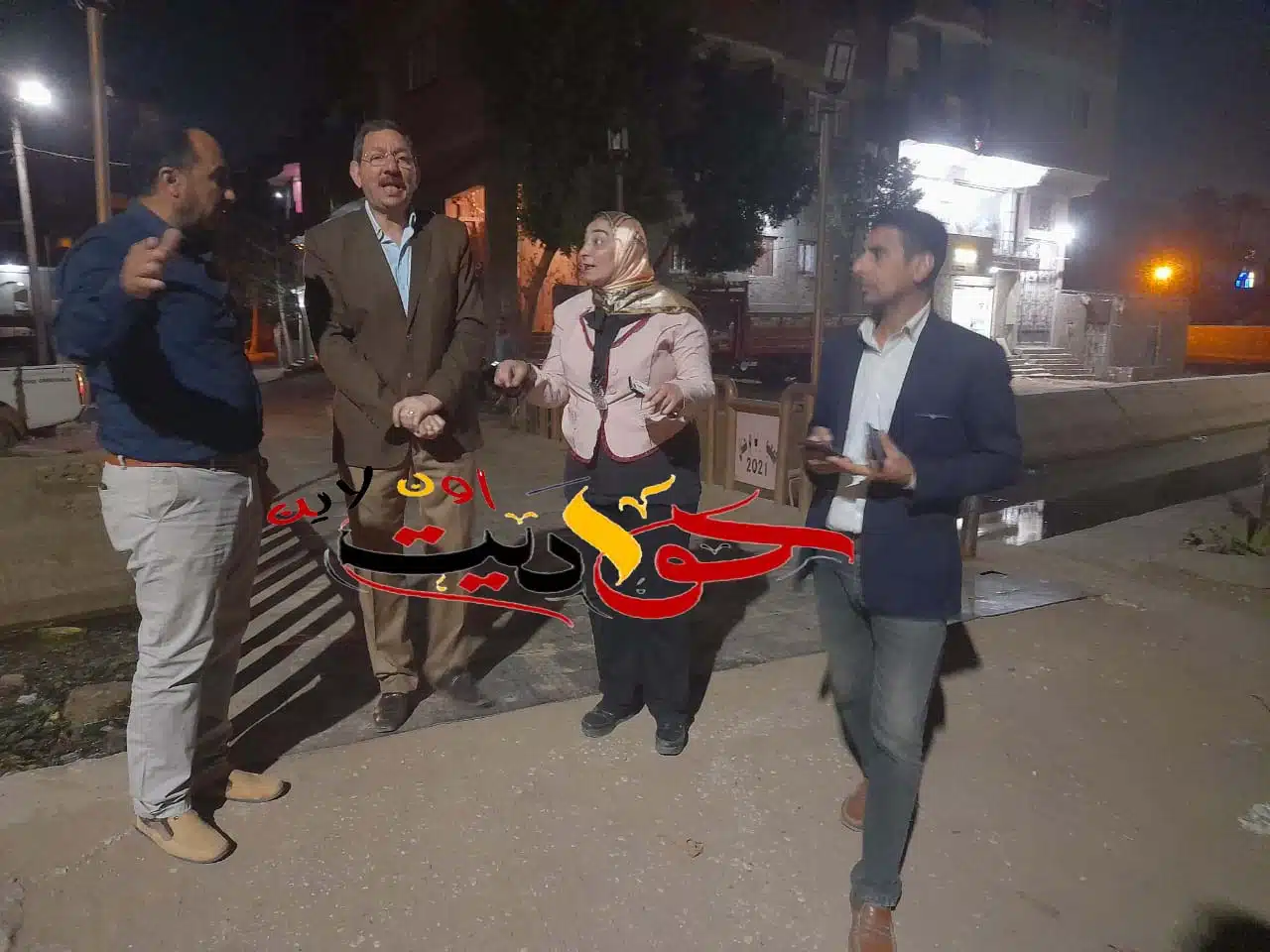 شاهد بالصور .. جمعية شباب ام خنان تصطحب رئيس مدينة الحوامدية فى جولة داخل القرية