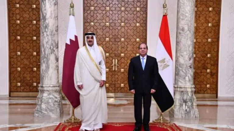 الرئيس السيسي: زيارة امير قطر تجسد ما تشهده العلاقات المصرية ـ القطرية من تقدم .. الاخير يشيد بجهود مصر إزاء القضية الفلسطينية.. ويؤكد حرص بلاده على التعاون المشترك