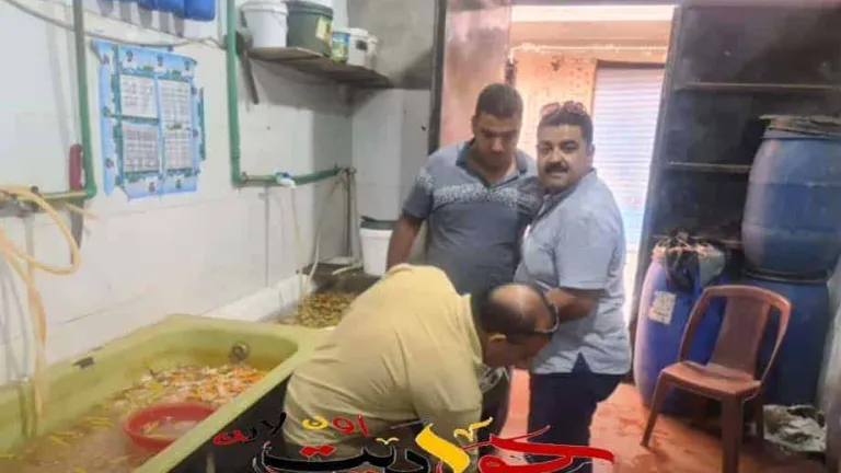 تحت إشراف رئيس الحى .. غلق وتشميع معمل مخلل شهير بالطالبية  ضُبط بحوزته كميات من المخللات فاسدة