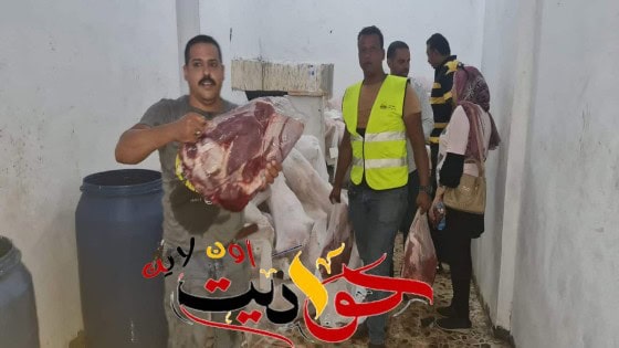 فى أول ايام العيد .. ضبط طن ونصف لحوم مستوردة تباع علي انها بلدية فى الجيزة