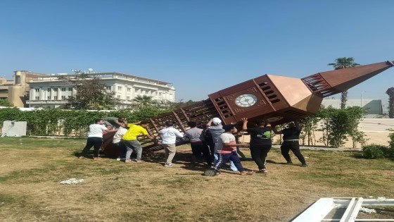 الجيزة: إزالة أكبر قاعة أفراح وفوتو سيشن بهذا الحى