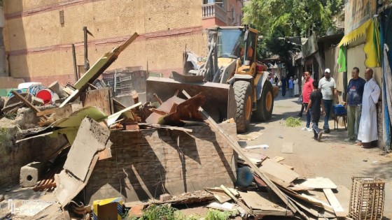 الجيزة: إزالة ٣٣ كشك ومحل وفاترينه مخالفة بهذه المناطق