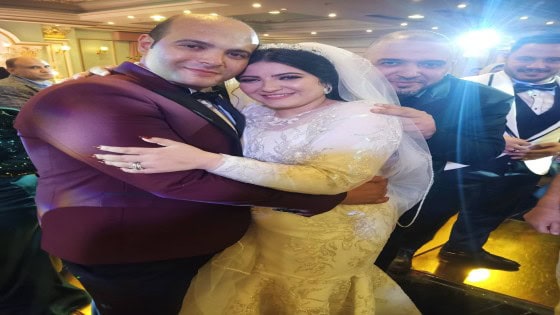 ألف مبروك الزفاف السعيد .. احمد ناجي وجهاد محي البطل