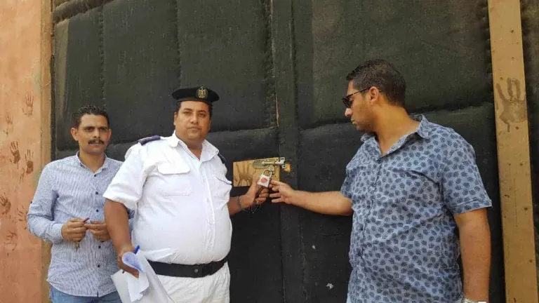 غلق وتشميع ستوديو أمواج ٢ وستوديو المسلمي بشبرامنت فى مركز أبو النمرس