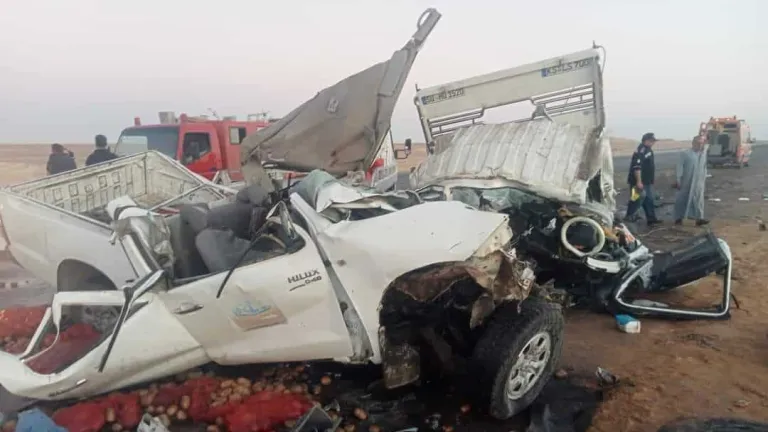 بالاسماء والصور .. مصرع وإصابة 7 اشخاص فى حادث مرورى