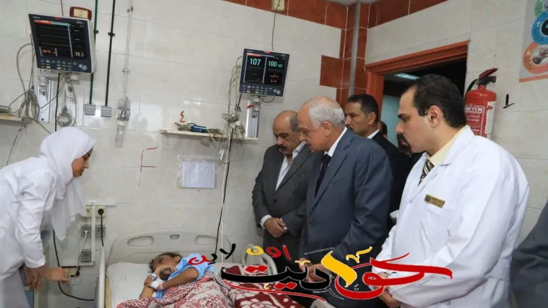 بالصور| محافظ الجيزة يزور التلاميذ المصابين بمستشفى امبابة اثر سقوط درابزين مدرسة الاعدادية بنات