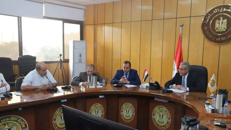 وزير القوى العاملة يلتقي العاملين بصندوق إعانات الطوارئ .. يوجه بهذا الامر