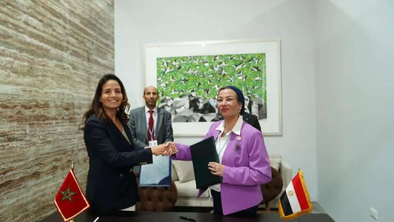 وزيرة البيئة توقع مذكرة تفاهم مع الجانب المغربي فى مجال حماية البيئة والتنمية المستدامة