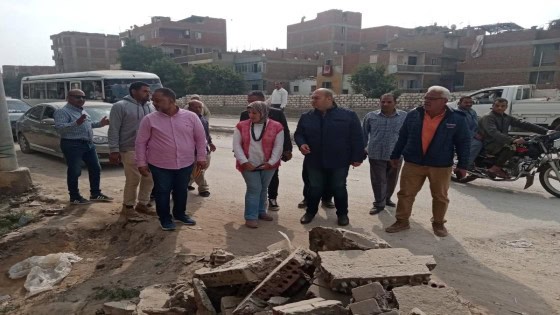 نائب محافظ الجيزة يتفقد أعمال التوسعه والتطوير بطريق طراد النيل بمركز أوسيم