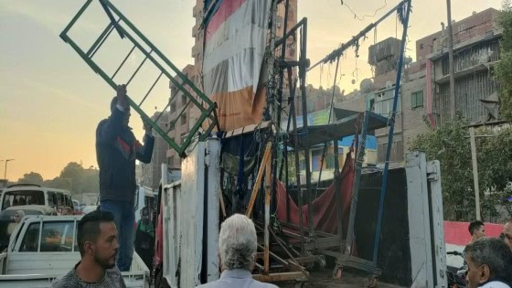 محافظة الجيزة ترفع ١٦٥٠ حاله اشغال بشوارع حي الهرم .. ايقاف أعمال اقامه محلات بالمخالفة بهضبه الاهرام واللبيني وقاعه أفراح بالمنصورية