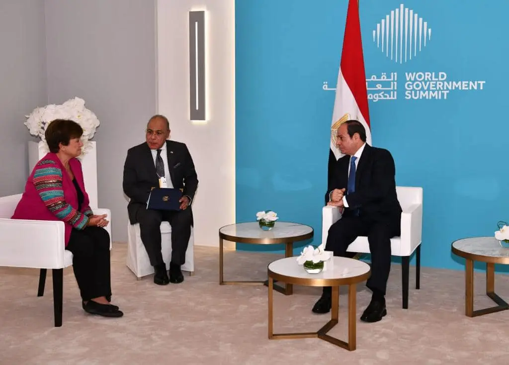 الرئيس السيسى يلتقى بمديرة صندوق النقد الدولى .. هذا ما قالته عن الاقتصاد المصرى