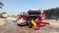 شاهد بالصور .. سقوط سيارة تريلا بترعة الجيزاوية فى الحوامدية