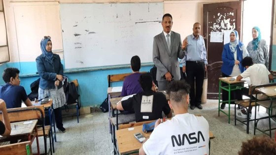 “سلومة” يتابع امتحان الهندسة للشهادة الإعدادية بهذه الادارات