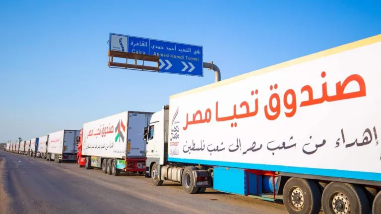 محافظ شمال سيناء : آلاف الاطنان من المساعدات الإنسانية فى انتظار فتح معبر رفح