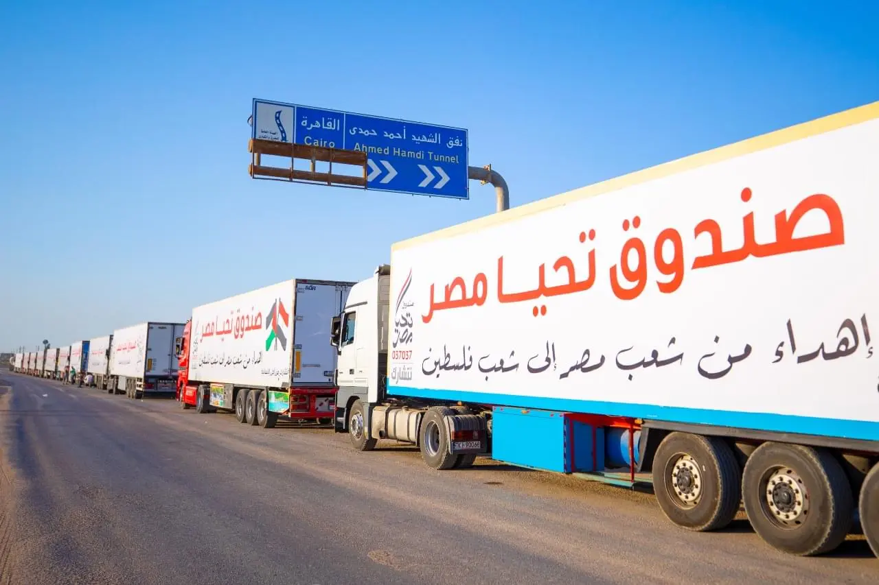 محافظ شمال سيناء : آلاف الاطنان من المساعدات الإنسانية فى انتظار فتح معبر رفح