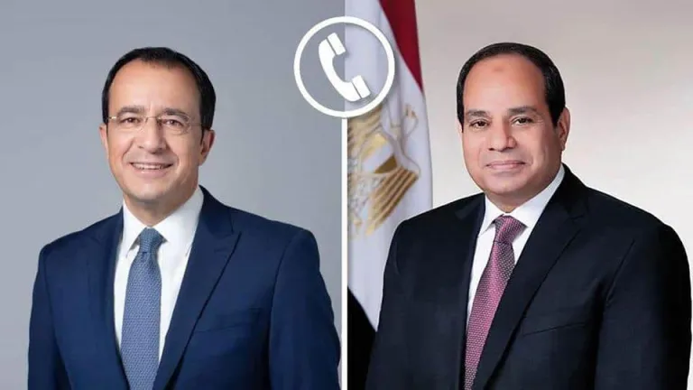 الرئيس السيسي يتلقى اتصالاً هاتفياً من الرئيس القبرصي