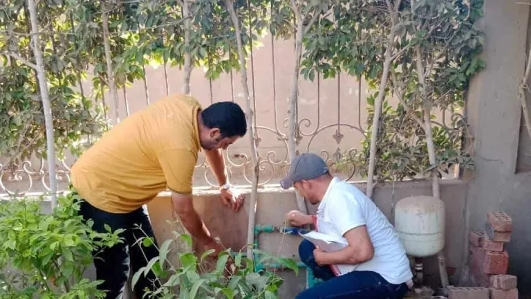 مياه الشرب بالجيزة تواصل رصد الوصلات الخلسة بكافة مناطق المحافظة على رأسها أبو النمرس والحوامدية والبدرشين