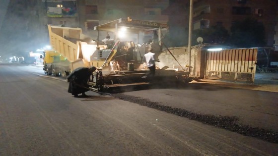 محافظ الجيزة يتابع اعمال الرصف والطرق بالمراكز والمدن والاحياء على راسهم الحوامدية والبدرشين