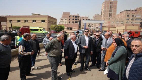 رئيس القابضة للمياه يتفقد موقع حريق محطتي صرف صحي الخصوص والقلج