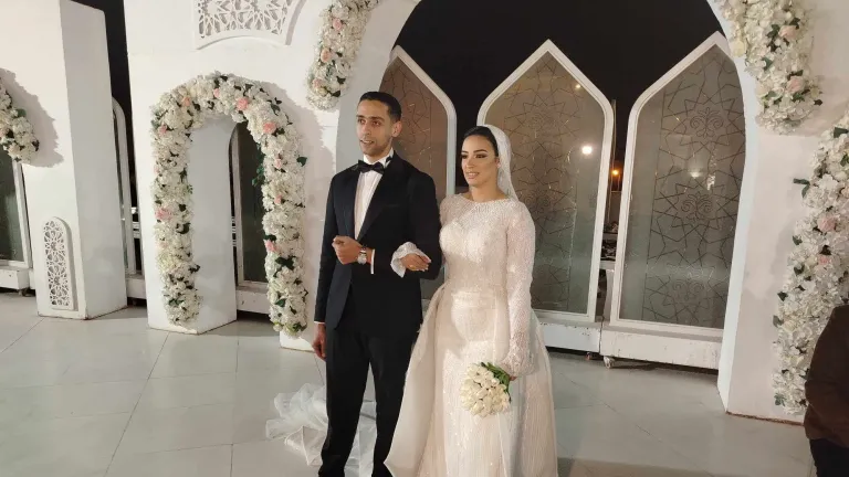 ألف مبروك الزفاف السعيد .. وكيل النائب العام كريم والدكتورة ميار