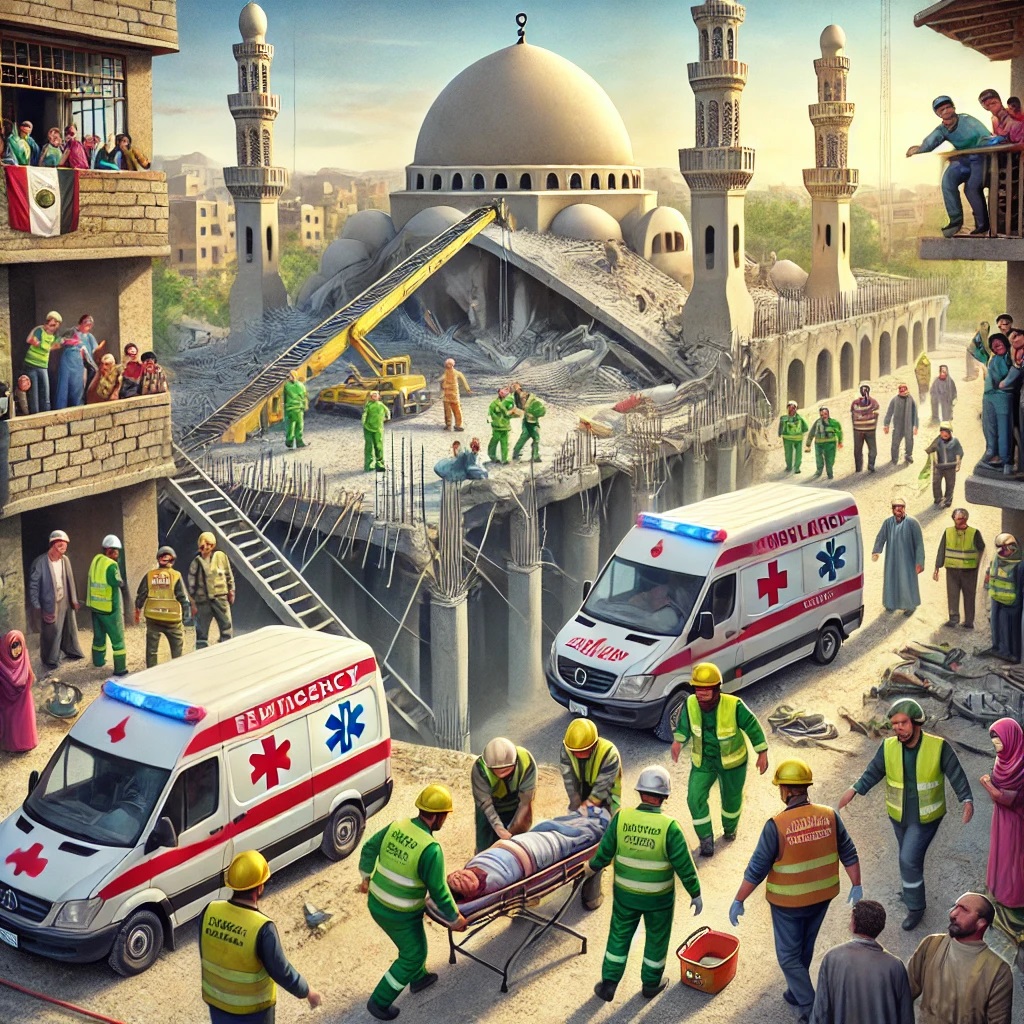 مصرع عامل وإصابة 6 آخرين بانهيار سقف مسجد تحت الإنشاء في ديرب نجم .. وزارة العمل تتحرك لمتابعة المصابين وتوفير الدعم لأسر الضحايا