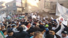 مسيرة حاشدة تنطلق من مسجد محمد احمد عقب صلاة العيد بالحوامدية دعما لفلسطيين