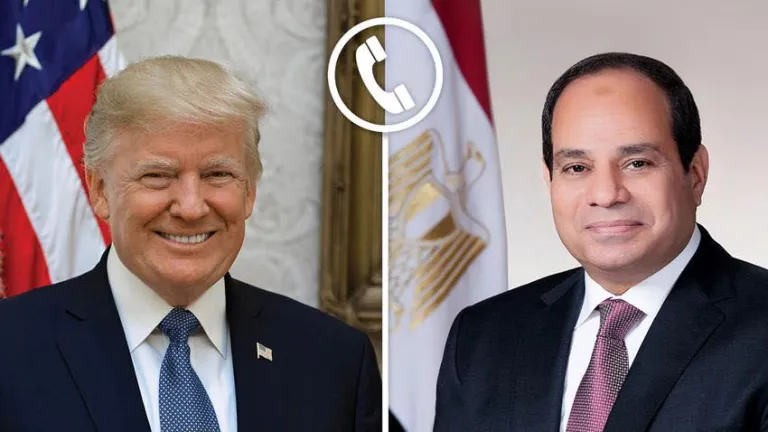 اتصال هاتفي بين السيسي وترامب بعد نجاح مفاوضات شرم الشيخ بشأن غزة
