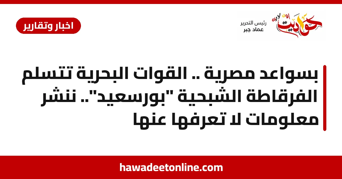 بسواعد مصرية .. القوات البحرية تتسلم الفرقاطة الشبحية "بورسعيد".. ننشر معلومات لا تعرفها عنها