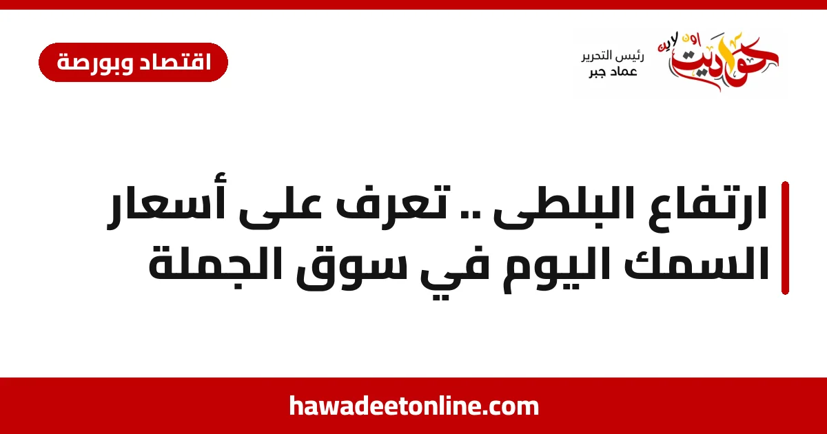 ارتفاع البلطى .. تعرف على أسعار السمك اليوم في سوق الجملة